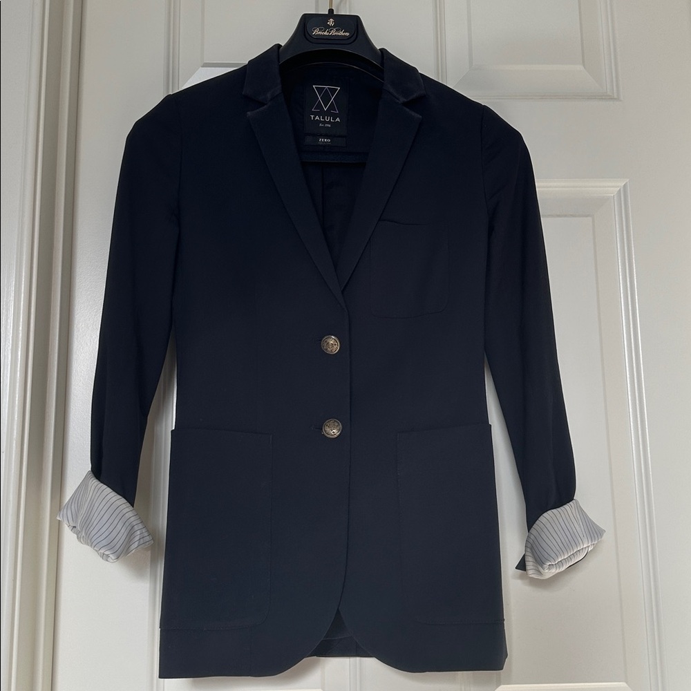 Aritzia Talula Wool Navy Blazer